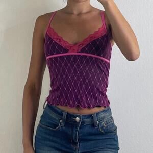 Vintage Pink and Black Tank Top